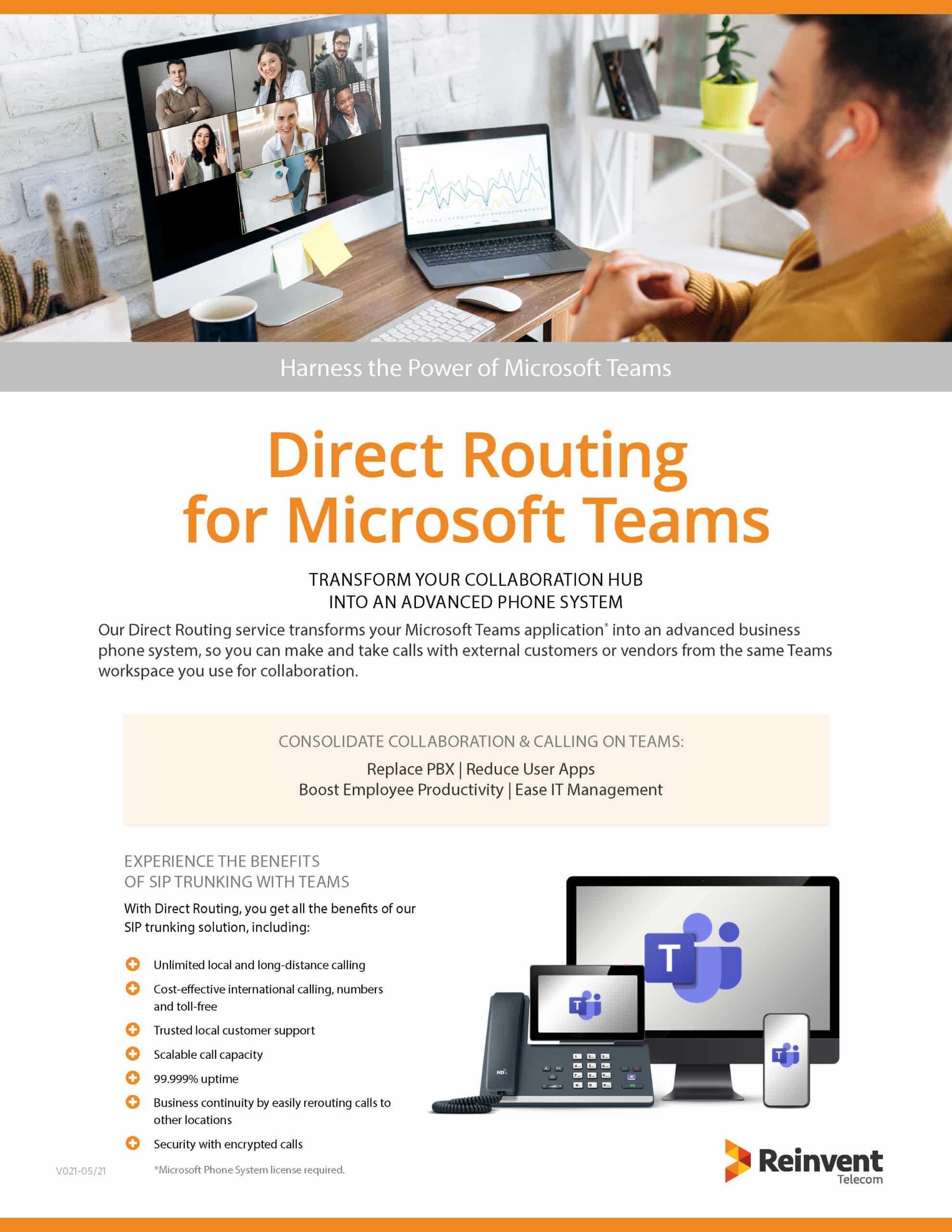 Direct Routing for Microsoft Teams Flyer