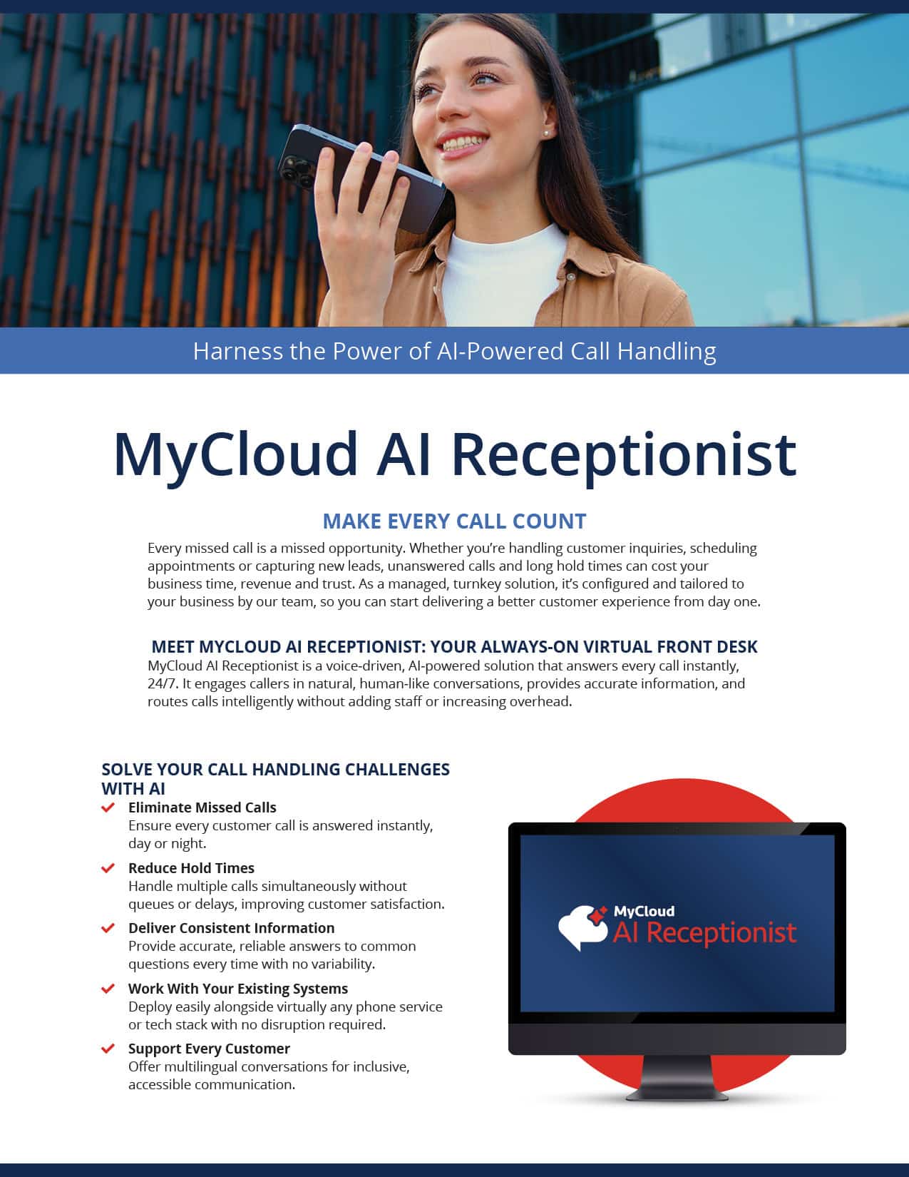 AI Receptionist Data Sheet